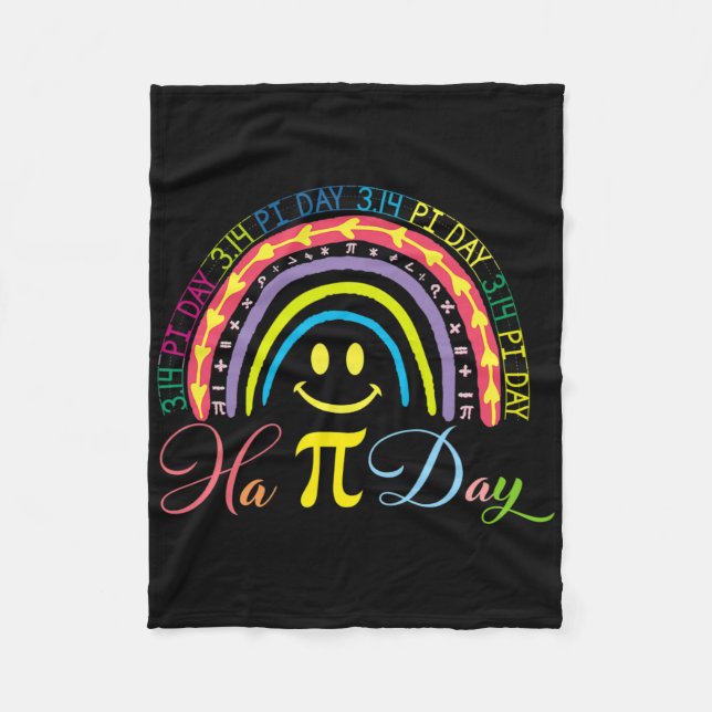 Cobertor De Velo Pi Day Math Number Rainbow Happy Pi Day Divertimen (Frente)