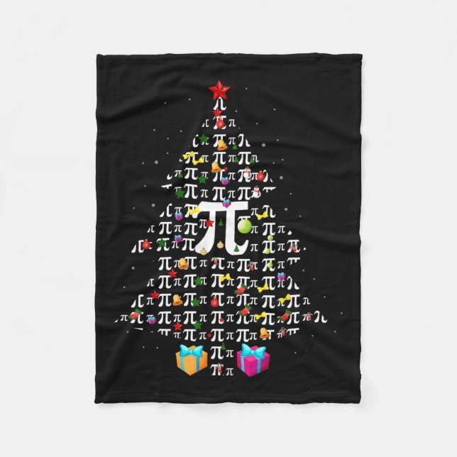 Cobertor De Velo Pi de Natal Pi Matemática Divertida Dia do Pi Nata (Frente)