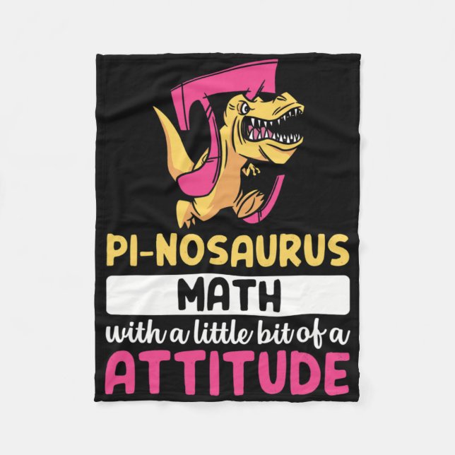 Cobertor De Velo Pi Matemática Matemática Dinosaur Din Pi Day  (Frente)