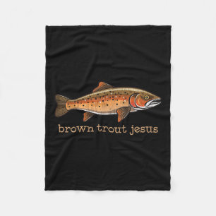 Cobertor De Velo Piada de Humor de Peixes Marrons