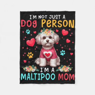 Cobertor De Velo Piada Engraçada Eu Sou Uma Mãe Maltipoo Floral Don