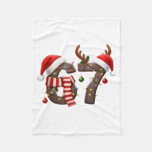Cobertor De Velo Piada Six Seven Meme 6-7 Natal 67 Luzes de Natal
