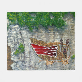 Cobertor De Velo Piasa Bird Illinois Native American Legend Fleece