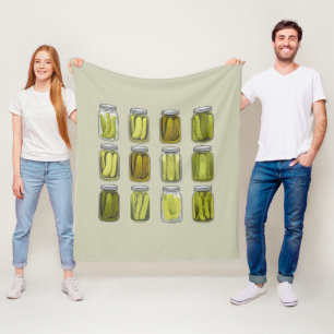 Cobertor De Velo Pickle Lover Vintage Picles Enlatados Jar Natal