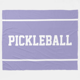 Cobertor De Velo PICKLEBALL Listras Brancas Esportivas em Roxo Clar