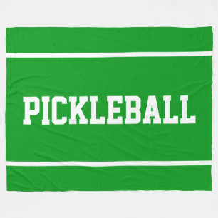 Cobertor De Velo PICKLEBALL Listras Brancas Esportivas em Verde Bri