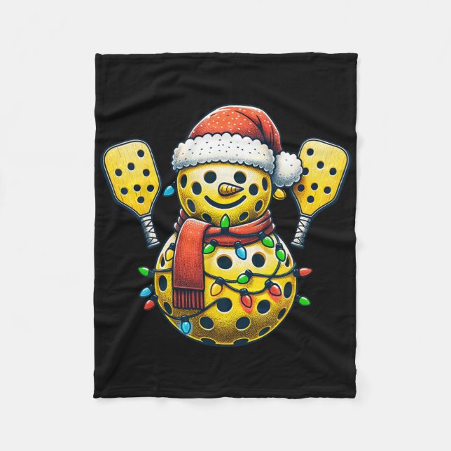 Cobertor De Velo Picles Boneco de Neve Chapéu de Papai Noel Luzes N (Frente)