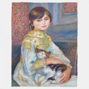 Cobertor De Velo Pierre-Auguste Renoir - Criança com Gato
