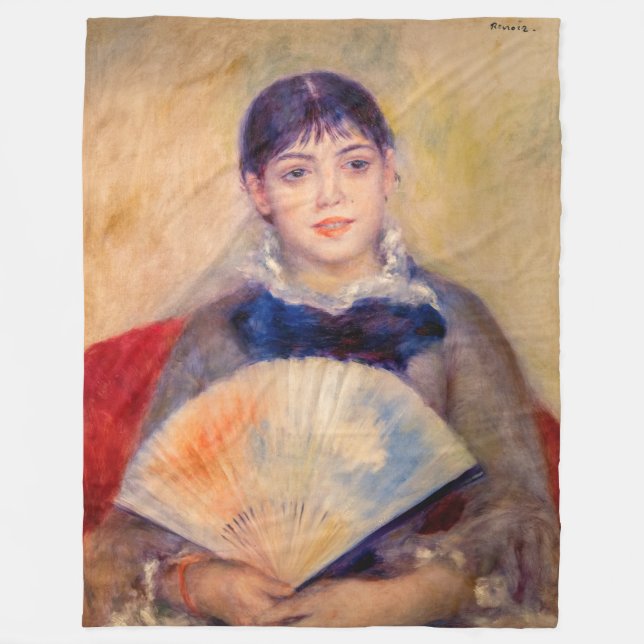 Cobertor De Velo Pierre-Auguste Renoir - Garota com ventilador (Frente)