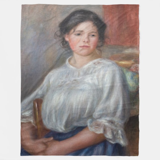 Cobertor De Velo Pierre-Auguste Renoir - Jovem Mulher Sentada (Frente)