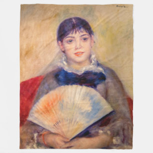 Cobertor De Velo Pierre-Auguste Renoir - Menina com um Leque