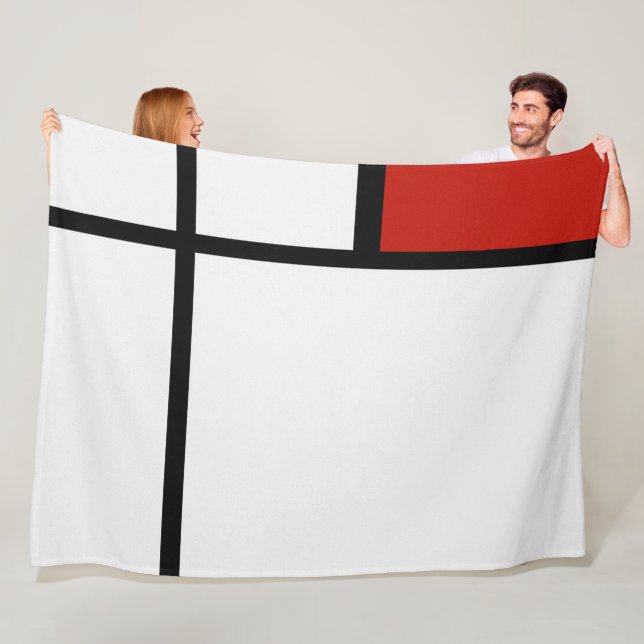 Cobertor De Velo Piet Mondrian - Abstrato Geométrico de Composição (In Situ)