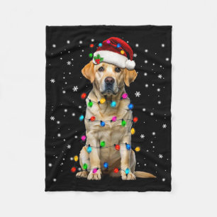 Cobertor De Velo Pijama de Natal com Luzes na Árvore para Labrador 