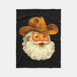 Cobertor De Velo Pijama de Natal de Cowboy Santa Ocidental Festa de