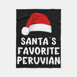 Cobertor De Velo Pijama de Natal Favorito do Papai Noel Peruano Eng