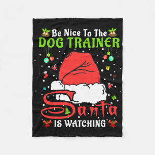 Cobertor De Velo Pijama de Natal Santa Seja Legal Com o Treinador d