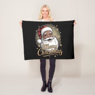 Cobertor De Velo Pijamas de Natal Afro-Americanos Papai Noel