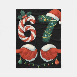 Cobertor De Velo Pijamas de Natal engraçados 67 Meme Papai Noel Mão