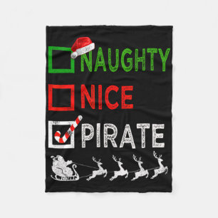 Cobertor De Velo Pijamas de Natal Pirata Malvado Divertido Santa 