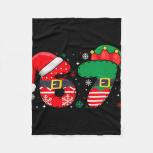 Cobertor De Velo Pijamas Natal Xmas Engraçado 67 Seis Sete Meme 6-7