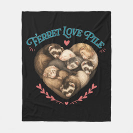 Cobertor De Velo Pilha de Amor de Furão