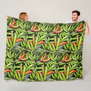 Cobertor De Velo Pilha De Pimentos Espicosos Verdes