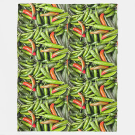 Cobertor De Velo Pilha De Pimentos Espicosos Verdes