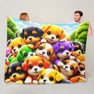 Cobertor De Velo Pilha de Puppies