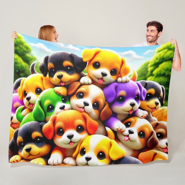 Cobertor De Velo Pilha de Puppies (In Situ)