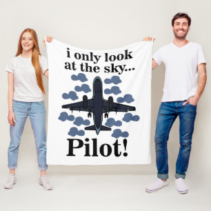 Cobertor De Velo Piloto Avião Eu Só Olho Para O Céu Piloto