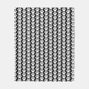 Cobertor De Velo Pinças de cães, amante de os animais preto e branc