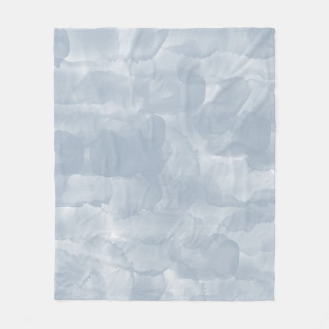 Cobertor De Velo Pincéis de Pincel de Cor Azul Moderno (Frente)