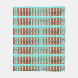 Cobertor De Velo Pincéis vermelhos sobre fundo azul