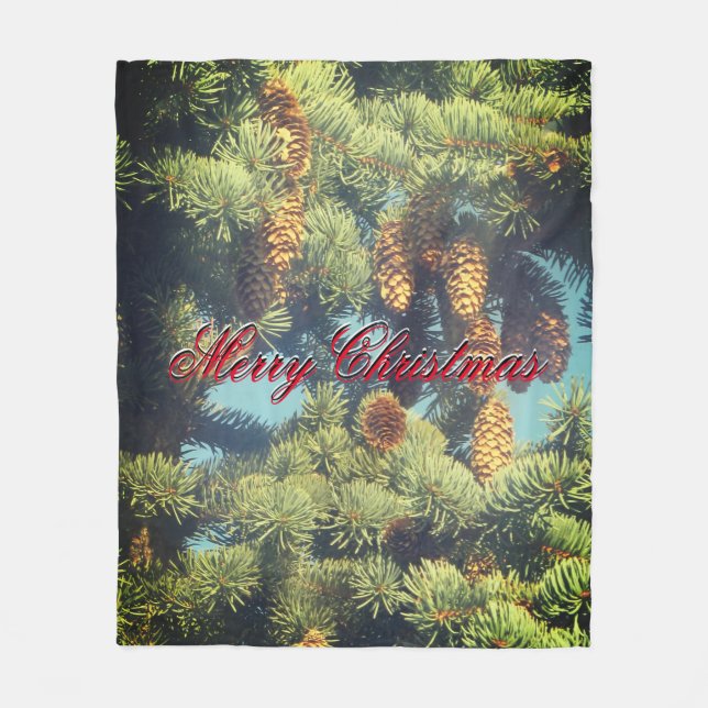 Cobertor De Velo PINE COMB Fleece de Natal (Frente)