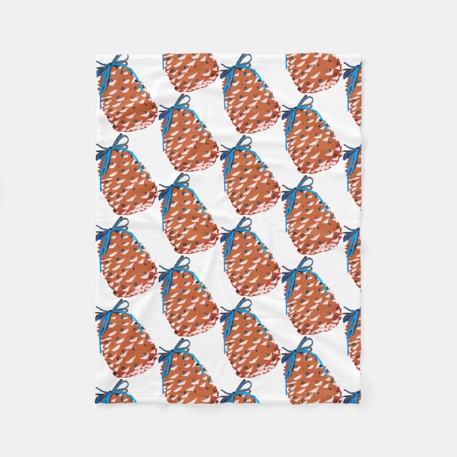 Cobertor De Velo Pine Cones Holiday Decor (Frente)