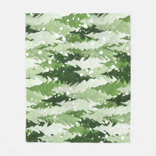 Cobertor De Velo Pine Trees Snow: Natal Com Aquarela.