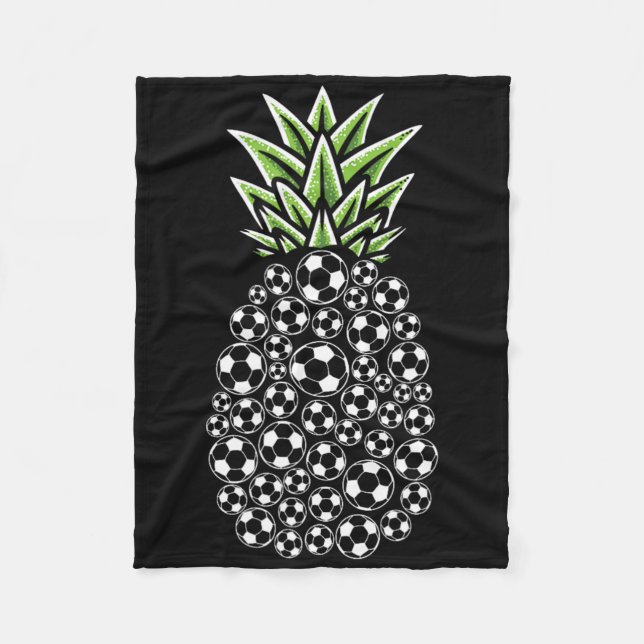 Cobertor De Velo Pineapple Aloha Beaches Futebol Havaí (Frente)