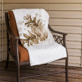 Cobertor De Velo Pinecones Russos no Banheira de Folha de Neve