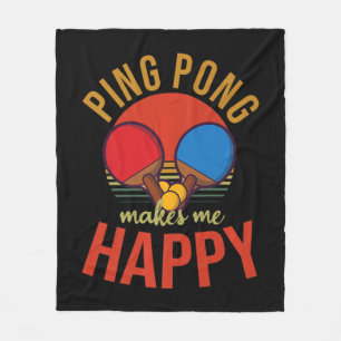 Cobertor De Velo Ping Pong me faz feliz Mesa Design