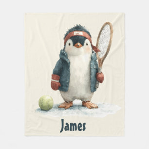 Cobertor De Velo Pinguim de Ténis de Inverno Personalizado para Cri