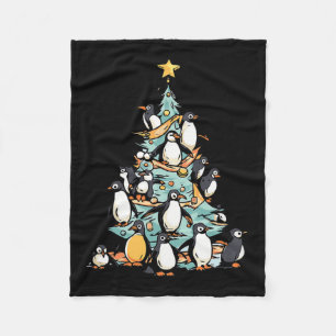 Cobertor De Velo Pinguim Dia de Natal Pássaro de Gelo Papai Noel