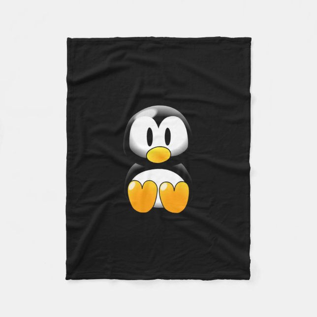 Cobertor De Velo Pinguim dos desenhos animados (Frente)