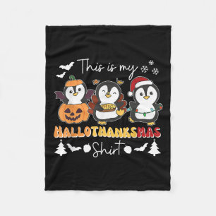 Cobertor De Velo Pinguim Natal Halloween Este É Meu Hallothanks
