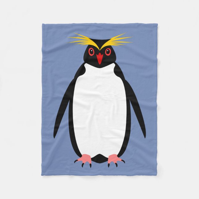 Cobertor De Velo Pinguim rockhopper ou macaroni (Frente)