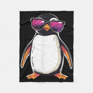 Cobertor De Velo Pinguim Vestindo Sungles Bird Engraçado