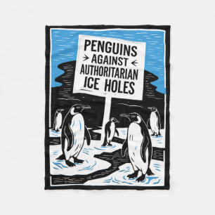 Cobertor De Velo Pinguins Anti-Trump Resiste Contra Autoria I