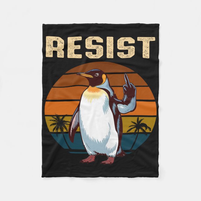 Cobertor De Velo Pinguins Pinguins Contra Pinguins Engraçados (Frente)