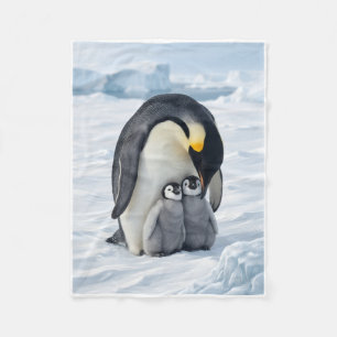 Cobertor De Velo Pinguins Tristes e Fofos na Manta de Fleege de Nev