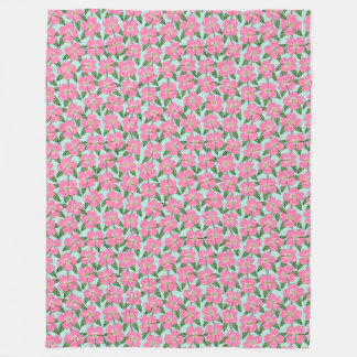 Cobertor De Velo pinheiro florado cor-de-rosa estampado em aqua