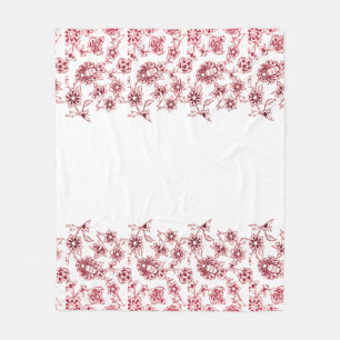 Cobertor De Velo Pink Bunches of Flowers